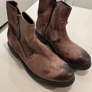 EGOTRIP distressed leather ankle biker boots 40 NWOT